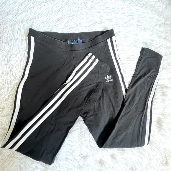 Adidas 3 Stripes women’s leggings size US small black - Picture 3 of 8